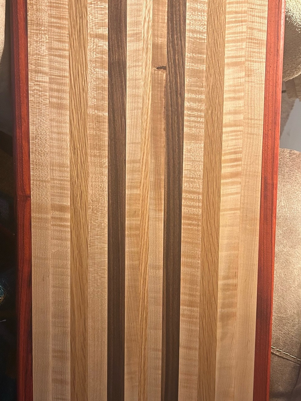 Handcrafted Multi-Wood Edge grain Serving/Chopping Board - Picture 3 of 3